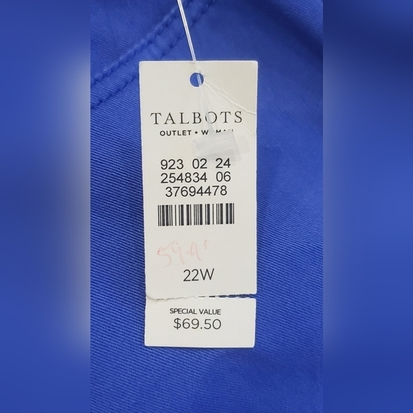 Talbots Heritage Twill women's cropped pants Seasonless Classic Cotton Relaxed - Picture 4 of 11